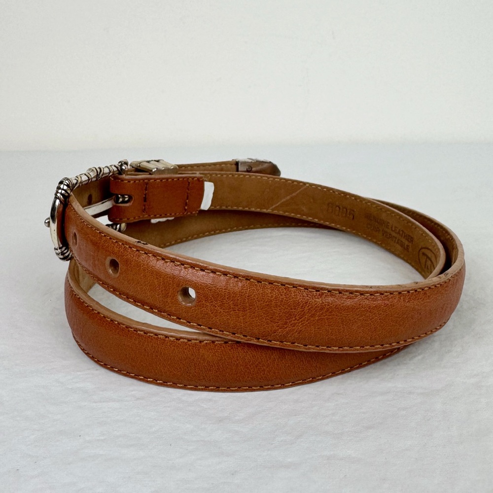 Talbots Vintage Bamboo Buckle Brown Belt - Picture 3 of 8